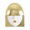 PHILLIPS COLLECTION FASHION FACE GOLD+WHITE WALL ART Wall Sculptures + Decor