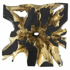 PHILLIPS COLLECTION AGNES ROOT CAST COFFEE TABLE BLACK, GOLD LEAF Furniture