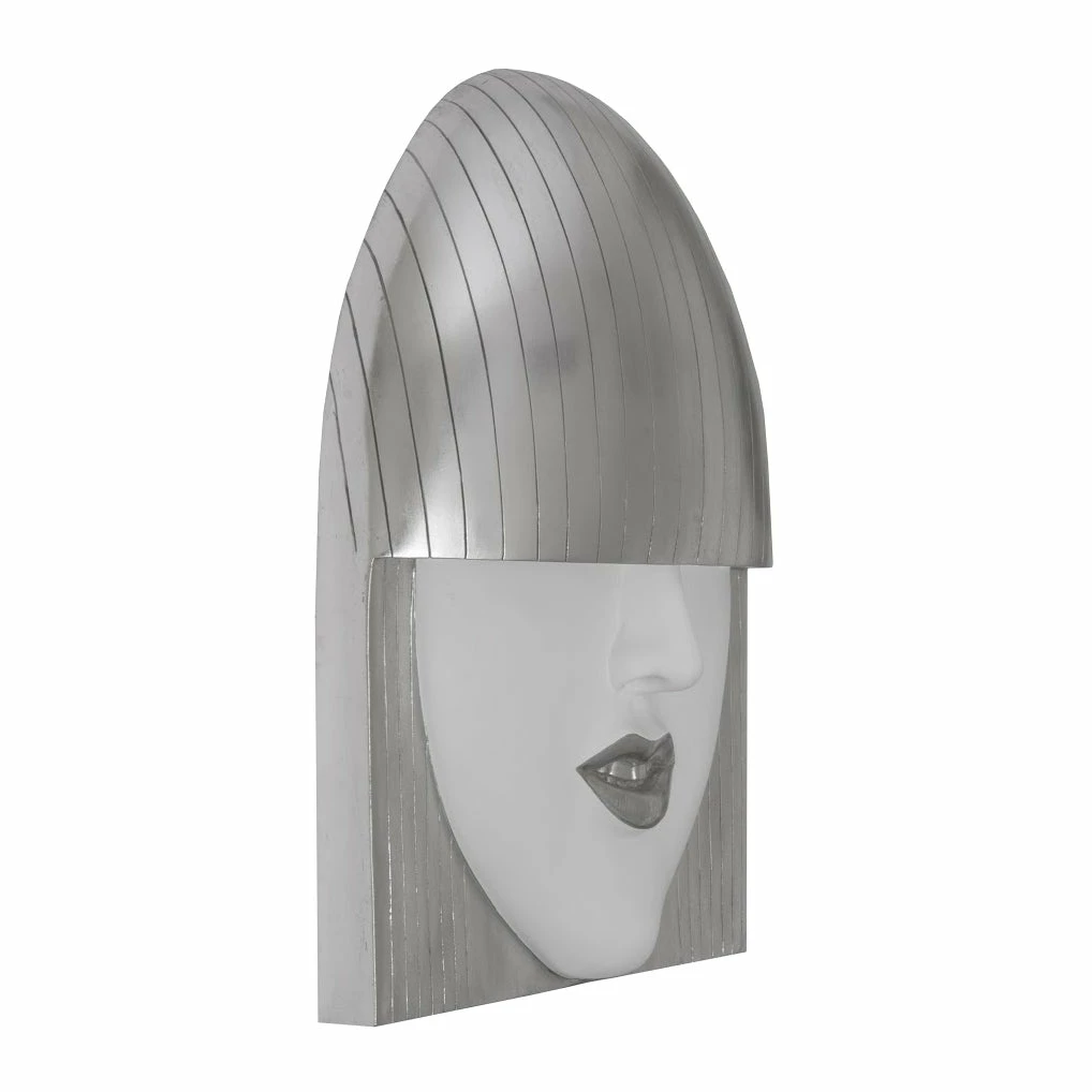 Wholesale π€© PHILLIPS COLLECTION FASHION FACE SILVER+WHITE WALL ART Wall Sculptures + Decor π€© 2 PHILLIPS COLLECTION FASHION FACE SILVER+WHITE WALL ART Wall Sculptures + Decor