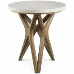 UTTERMOST PHOENIX LIMESTONE TOP SIDE TABLE
