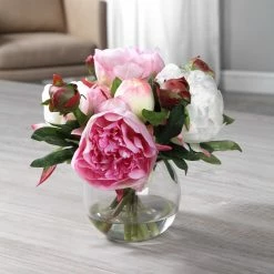 UTTERMOST PIERRE PINK PEONY BOUQUET Pillows + Decor