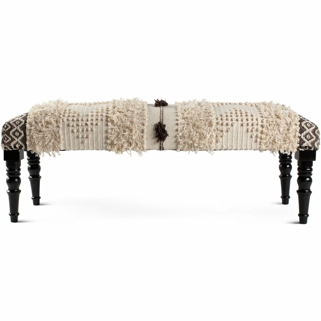 Flash Sale ๐ฅฐ SURYA PILCRO FRINGE UPHOLSTERED BENCH โจ 1 SURYA PILCRO FRINGE UPHOLSTERED BENCH