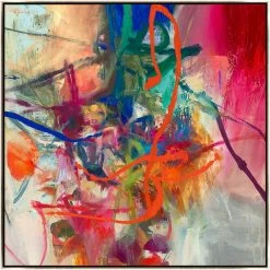 L ART "PINK MOON" CANVAS ART Wall Art