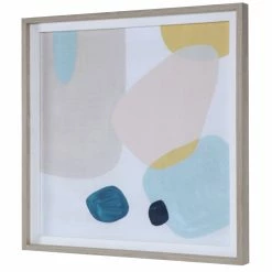 Coupon ๐ UTTERMOST Wall Art "PINK PEBBLES II" GLASS FRAMED PRINT ๐ฅ 10 UTTERMOST Wall Art