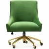 TOV PIPER GREEN VELVET SWIVEL OFFICE CHAIR