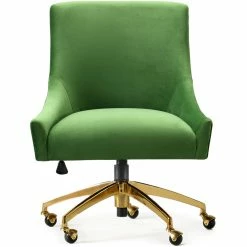 TOV PIPER GREEN VELVET SWIVEL OFFICE CHAIR
