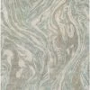 SURYA CELESTIAL WOOL + VISCOSE RUG: SLATE, OLIVE