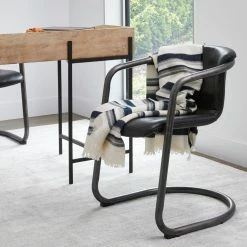 Best Sale β MOES Kitchen + Dining REVOLVE VINTAGE LEATHER DINING CHAIR: BLACK | SET OF 2 π 10 MOES Kitchen + Dining REVOLVE VINTAGE LEATHER DINING CHAIR: BLACK | SET OF 2