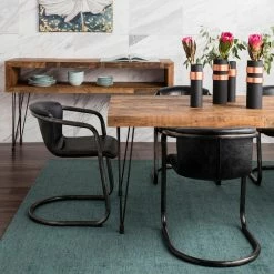 Best Sale β MOES Kitchen + Dining REVOLVE VINTAGE LEATHER DINING CHAIR: BLACK | SET OF 2 π 11 MOES Kitchen + Dining REVOLVE VINTAGE LEATHER DINING CHAIR: BLACK | SET OF 2