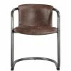 MOES Kitchen + Dining REVOLVE VINTAGE LEATHER DINING CHAIR: WHISKEY | SET OF 2