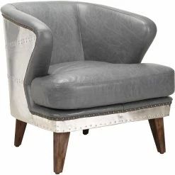 MOES CAMBRIDGE CLUB CHAIR: ANTIQUE GREY Living Room