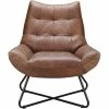 MOES Living Room GRADUATE LOUNGE CHAIR: VINTAGE BROWN LEATHER