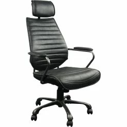 MOES INDUSTRIAL EXECUTIVE CHAIR: ANTIQUE BLACK
