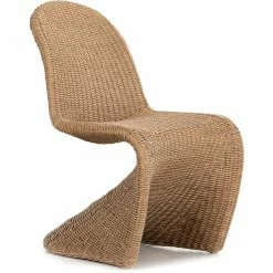 FOUR HANDS PORTIA INDOOR-OUTDOOR WICKER DINING CHAIR: VINTAGE NATURAL Furniture