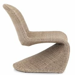 FOUR HANDS PORTIA INDOOR-OUTDOOR WICKER LOUNGE CHAIR: ANTIQUE WHITE Furniture