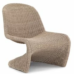 FOUR HANDS PORTIA INDOOR-OUTDOOR WICKER LOUNGE CHAIR: ANTIQUE WHITE Furniture