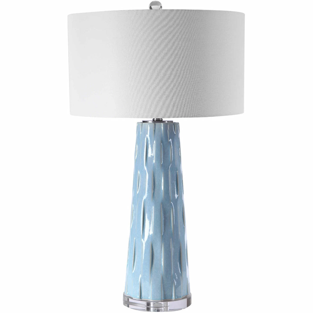 Budget โญ UTTERMOST POWDER BLUE GLAZED CERAMIC TABLE LAMP ๐ 1 UTTERMOST POWDER BLUE GLAZED CERAMIC TABLE LAMP