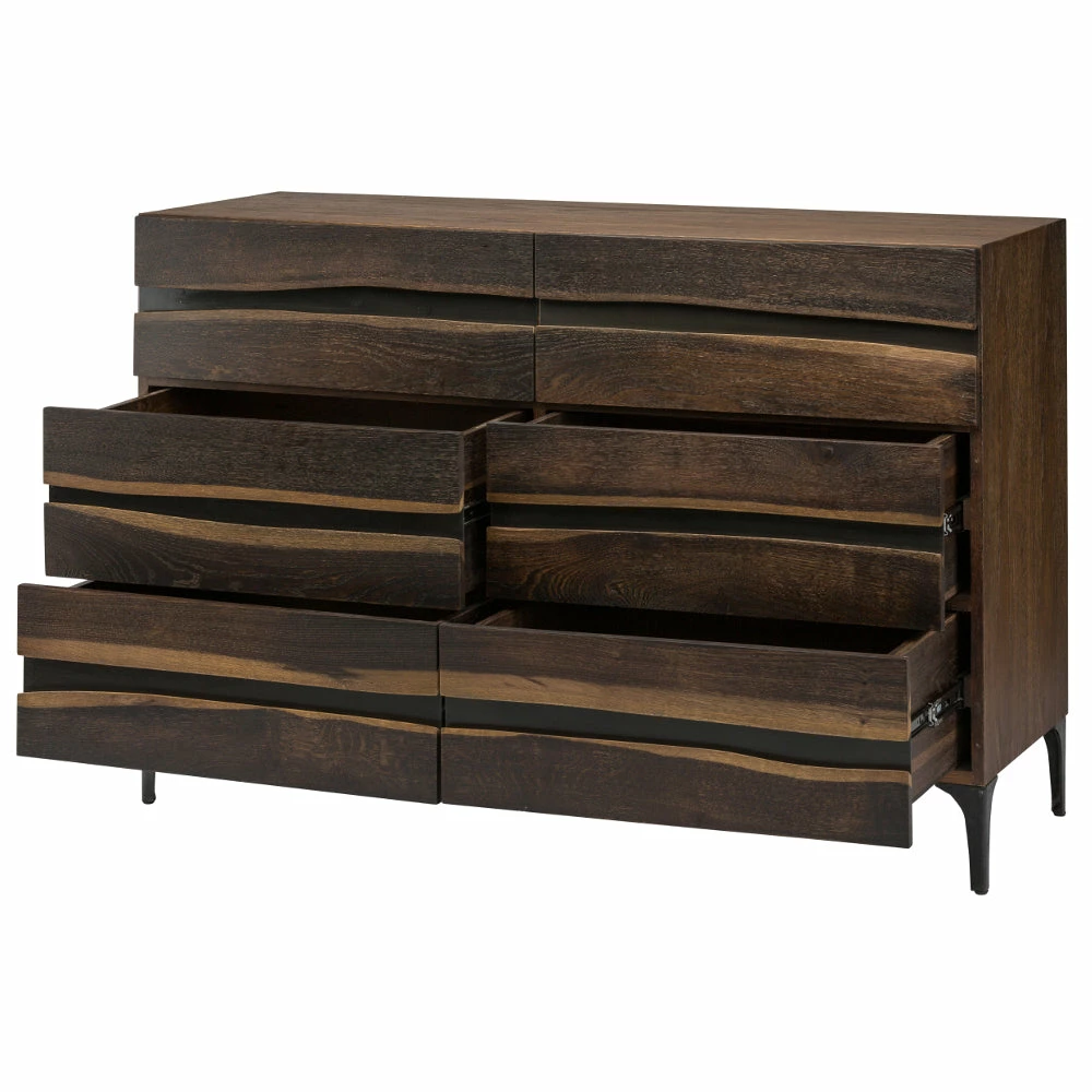 Discount ๐ NUEVO Bedroom PRANA ๐ DRESSER: SEARED OAK ๐ 4 NUEVO Bedroom PRANA DRESSER: SEARED OAK