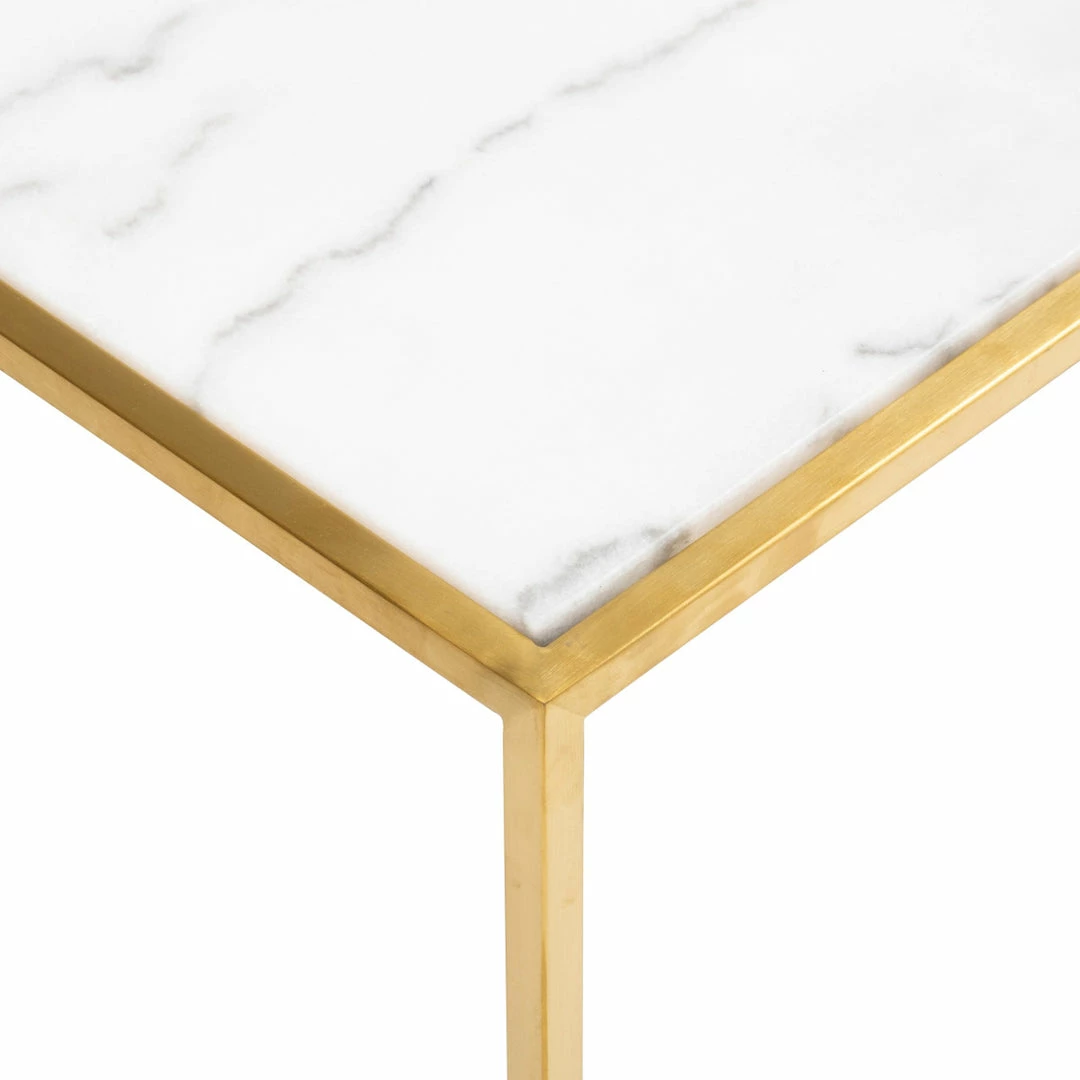 Top 10 π NUEVO PRANA WHITE MARBLE + GOLD SQUARE COFFEE TABLE Living Room π 3 NUEVO PRANA WHITE MARBLE + GOLD SQUARE COFFEE TABLE Living Room