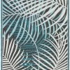 SURYA TROPICS OUTDOOR RUG: AQUA, WHITE