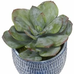 UTTERMOST PUEBLA GREENERY IN BLUE & WHITE CERAMIC PLANTERS
