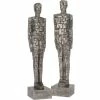 PHILLIPS COLLECTION PUZZLE MAN SCULPTURE BLACK/ALUMINUM ALUMINUM Pillows + Decor