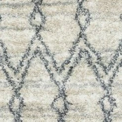 LOLOI QUINCY 04 SHAG RUG: SAND, GRAPHITE