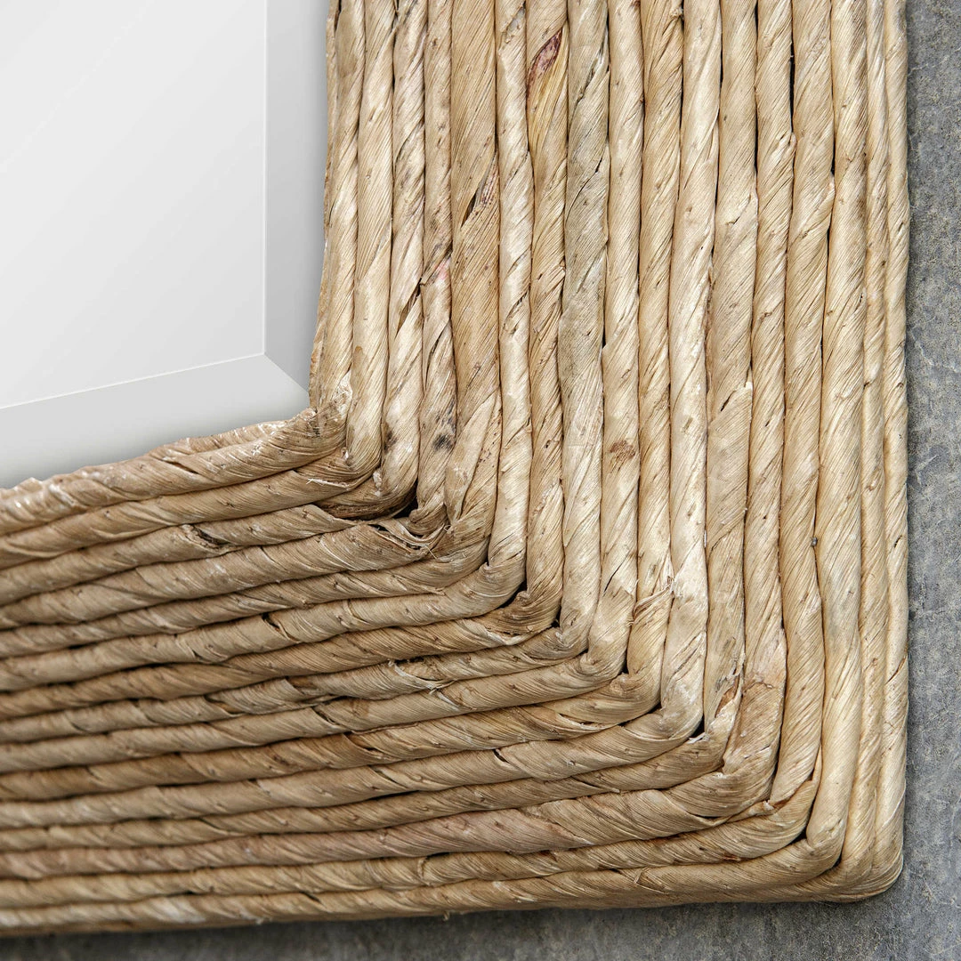 Promo 🔔 UTTERMOST RAFA WOVEN BANANA PLANT MIRROR 🔔 5 UTTERMOST RAFA WOVEN BANANA PLANT MIRROR