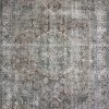 LOLOI RAHUL VINTAGE PRINT FLAT RUG: GREY, TAUPE
