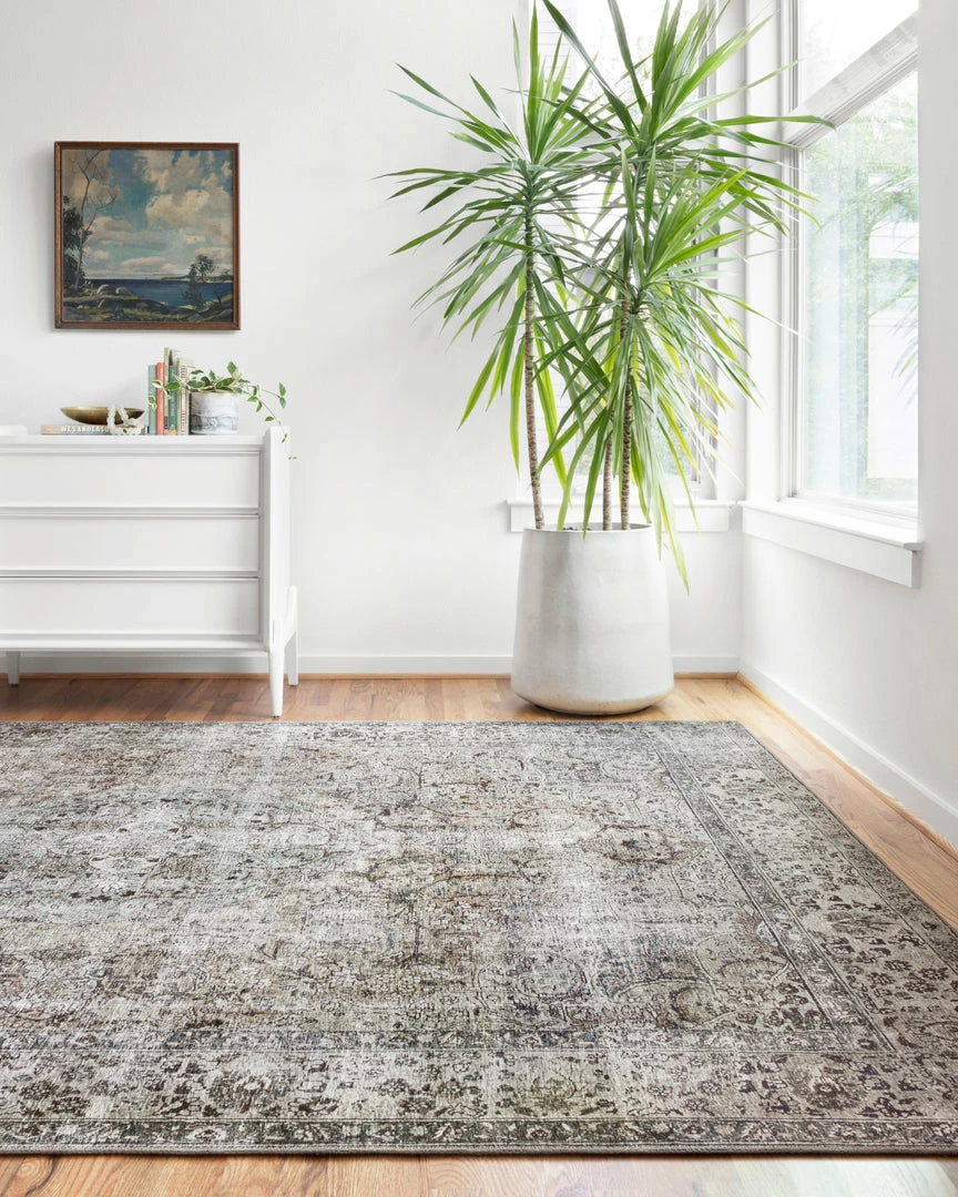 New β LOLOI RAHUL VINTAGE PRINT FLAT RUG: GREY, TAUPE π₯ 2 LOLOI RAHUL VINTAGE PRINT FLAT RUG: GREY, TAUPE