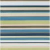 SURYA STRIPES OUTDOOR RUG: BLUE, LIME