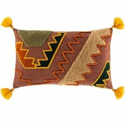SURYA RASTA EMBROIDERED LUMBAR PILLOW Pillows + Decor