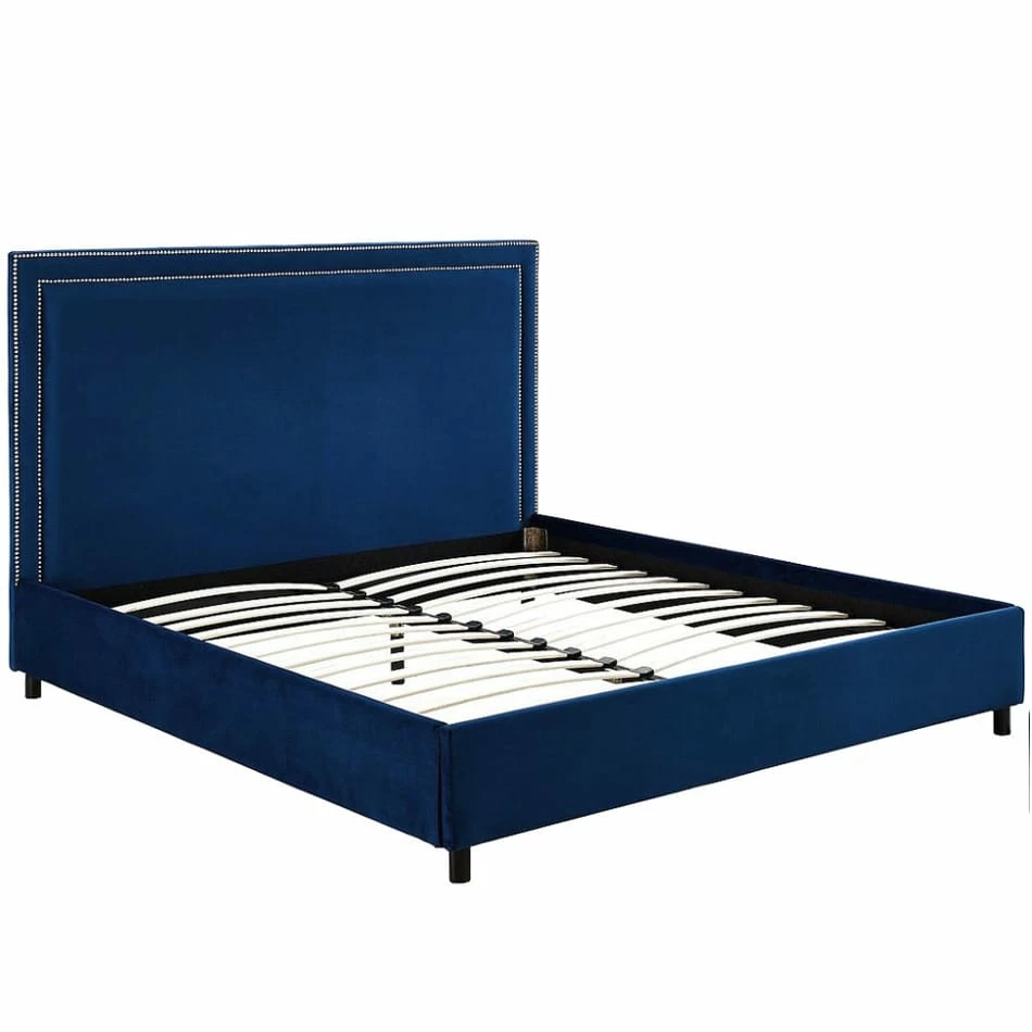 Best deal โ TOV Bedroom REGENCY NAVY VELVET BED ๐ฅฐ 4 TOV Bedroom REGENCY NAVY VELVET BED