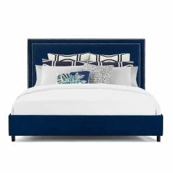 TOV Bedroom REGENCY NAVY VELVET BED