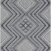 SURYA RADKA INDOOR-OUTDOOR RUG: CHARCOAL + WHITE