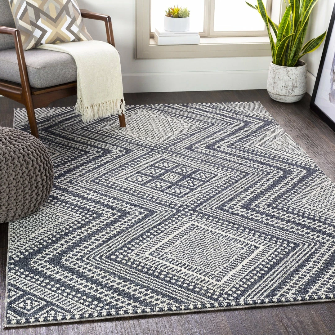 Cheap ๐ SURYA RADKA INDOOR-OUTDOOR RUG: CHARCOAL + WHITE โค๏ธ 2 SURYA RADKA INDOOR-OUTDOOR RUG: CHARCOAL + WHITE