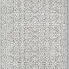 SURYA RHIAN INDOOR-OUTDOOR RUG: GREY + WHITE
