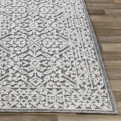 Budget 🎉 SURYA RHIAN INDOOR-OUTDOOR RUG: GREY + WHITE 🤩 7 SURYA RHIAN INDOOR-OUTDOOR RUG: GREY + WHITE