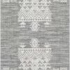SURYA RAYMIE INDOOR-OUTDOOR RUG: GREY + WHITE