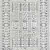 SURYA RAYSEL INDOOR-OUTDOOR RUG: GREY + WHITE