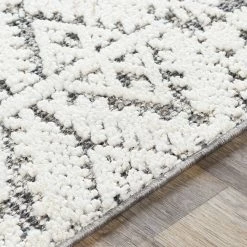 SURYA RAYNOR INDOOR-OUTDOOR RUG: GREY + WHITE