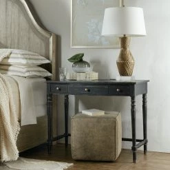 HOOKER RIFLESSO ANTIQUE BLACK VANITY DESK