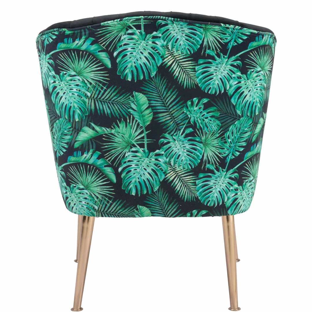 Cheapest ๐ ZUO RIO PALM PRINT VELVET CHAIR: BLACK ๐ฅ 3 ZUO RIO PALM PRINT VELVET CHAIR: BLACK