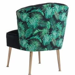 Cheapest ๐ ZUO RIO PALM PRINT VELVET CHAIR: BLACK ๐ฅ 9 ZUO RIO PALM PRINT VELVET CHAIR: BLACK