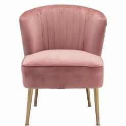 ZUO RIO FLORAL PRINT VELVET CHAIR: PINK Furniture