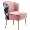 ZUO RIO FLORAL PRINT VELVET CHAIR: PINK Furniture