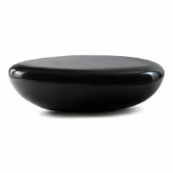 PHILLIPS COLLECTION Furniture RIVER STONE INDOOR-OUTDOOR COFFEE TABLE: BLACK