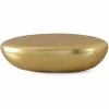 PHILLIPS COLLECTION RIVER STONE INDOOR-OUTDOOR COFFEE TABLE: GOLD LEAF Furniture