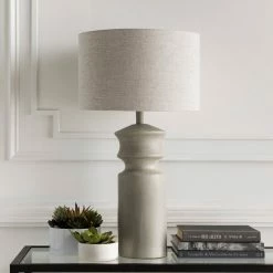 SURYA Lighting RIVERS GREY PAINTED TABLE LAMP