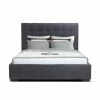 MOES LIAM STORAGE QUEEN BED: CHARCOAL LINEN